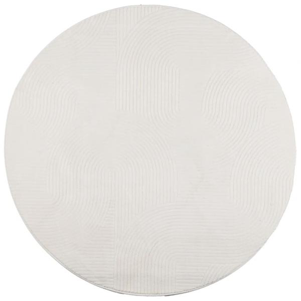 Teppich IZA Kurzflor Skandinavischer Look Creme Ø 100 cm