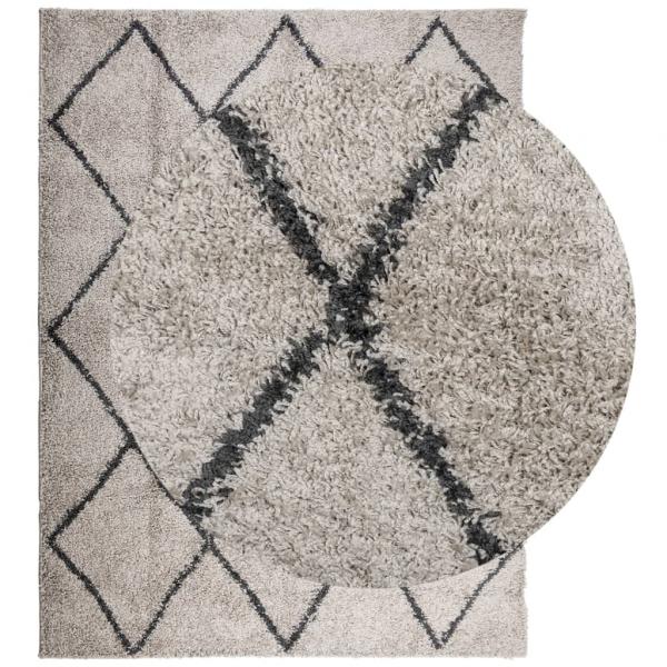 Shaggy-Teppich Hochflor Modern Beige Anthrazit 300x400 cm