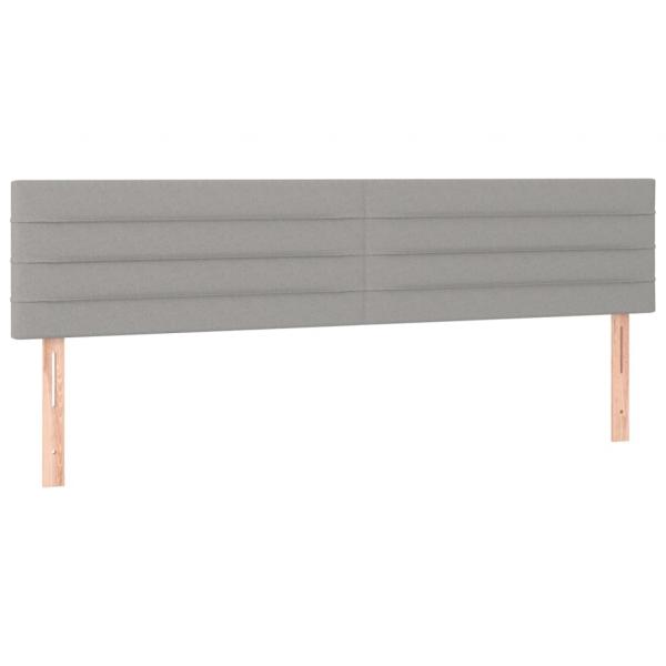 Boxspringbett mit Matratze Hellgrau 120x190 cm Stoff