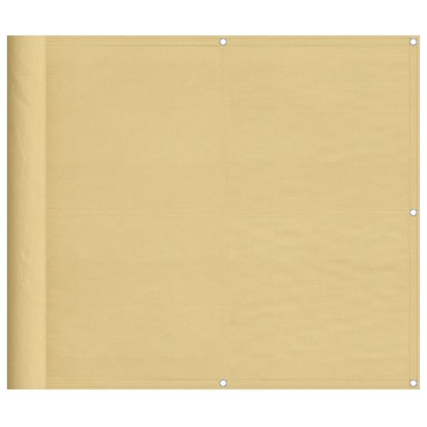 Balkon-Sichtschutz Sandfarben 90x600 cm 100% Polyester-Oxford