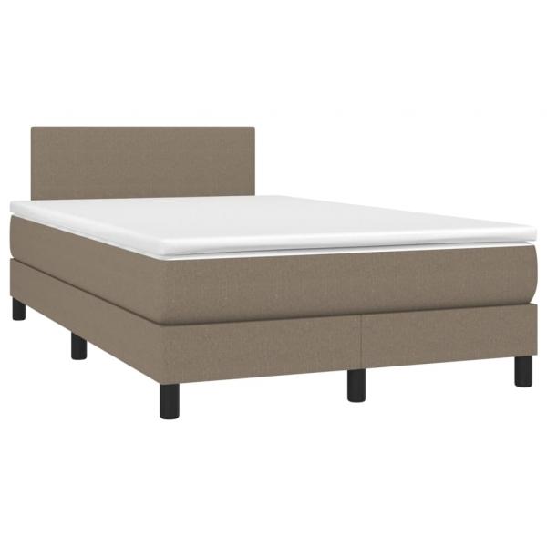 Boxspringbett mit Matratze Taupe 120x190 cm Stoff