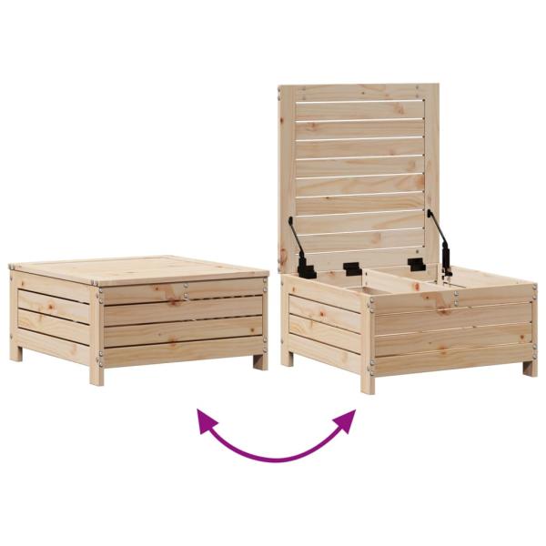 5-tlg. Garten-Lounge-Set mit Kissen Massivholz Kiefer