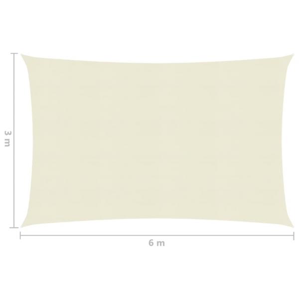 Sonnensegel 160 g/m² Creme 3x6 m HDPE 