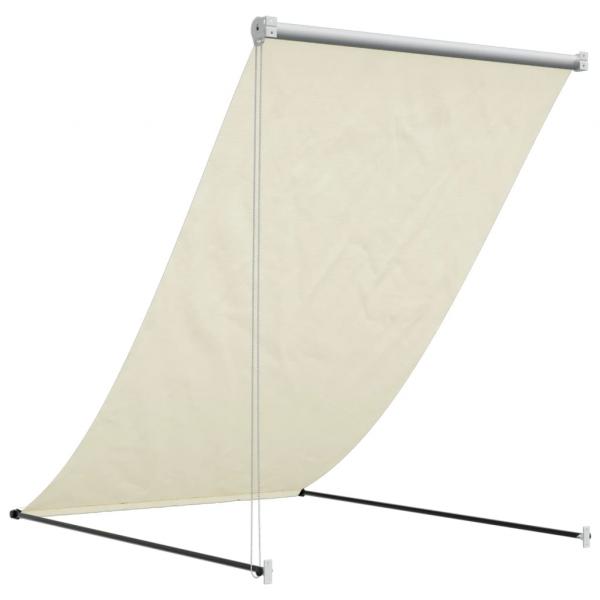 Markise Einziehbar Creme 150x150 cm Stoff und Stahl