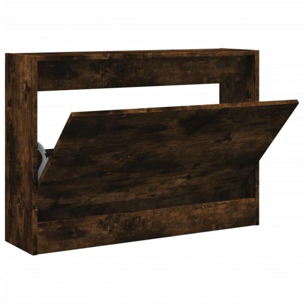 Schuhschrank Räuchereiche 80x21x57 cm Holzwerkstoff