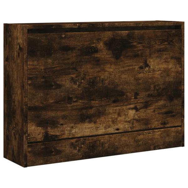 Schuhschrank Räuchereiche 80x21x57 cm Holzwerkstoff