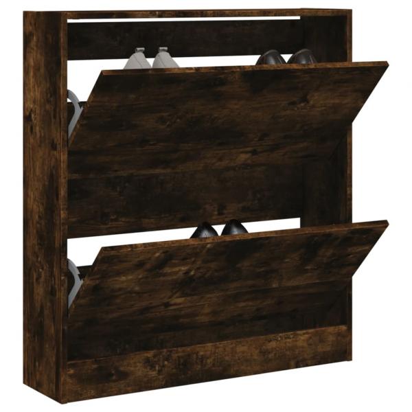 ARDEBO.de - Schuhschrank Räuchereiche 80x21x87,5 cm Holzwerkstoff