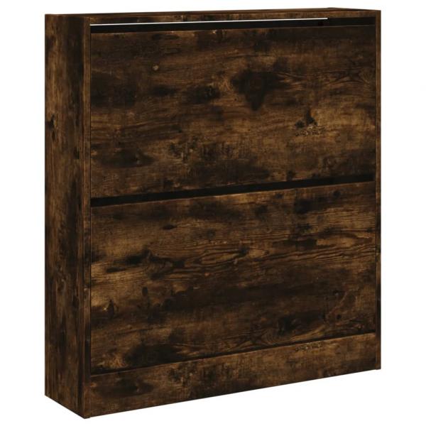 Schuhschrank Räuchereiche 80x21x87,5 cm Holzwerkstoff