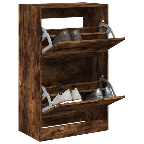 ARDEBO.de - Schuhschrank Räuchereiche 60x34x96,5 cm Holzwerkstoff