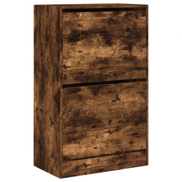 Schuhschrank Räuchereiche 60x34x96,5 cm Holzwerkstoff