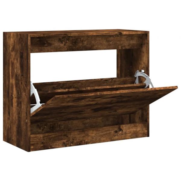 Schuhschrank Räuchereiche 80x34x63 cm Holzwerkstoff