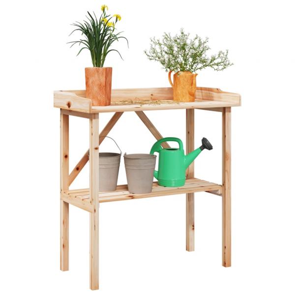 ARDEBO.de - Pflanztisch mit Ablage 78x38x82,5 cm Massivholz Tanne