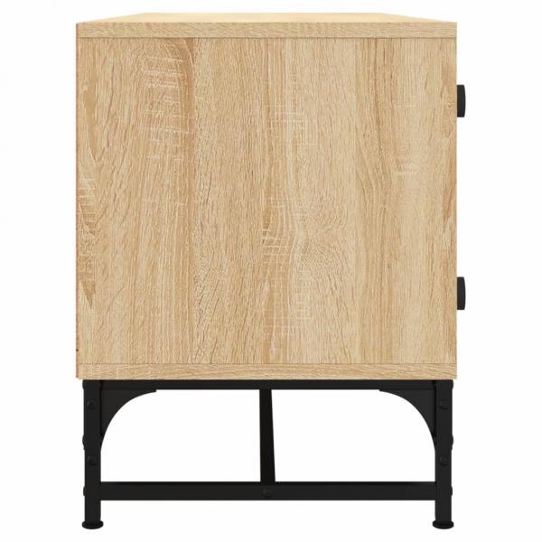 TV-Schrank mit Glastüren Sonoma-Eiche 102x37x50 cm