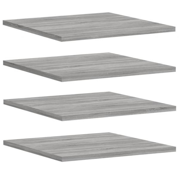 Wandregale 4 Stk. Grau Sonoma 40x50x1,5 cm Holzwerkstoff