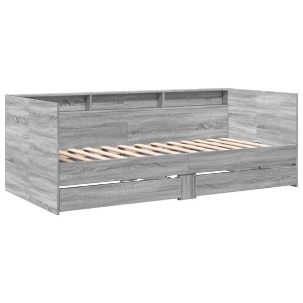 Tagesbett mit Schubladen Grau Sonoma 90x190 cm Holzwerkstoff