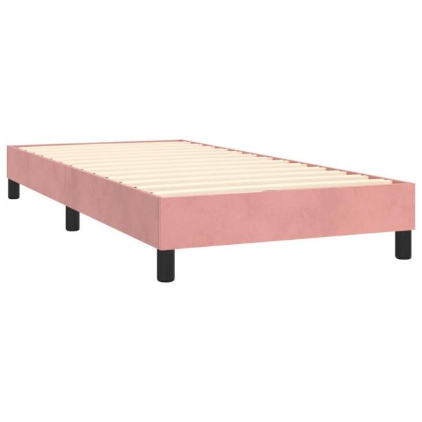 Boxspringbett mit Matratze Rosa 80x200 cm Samt