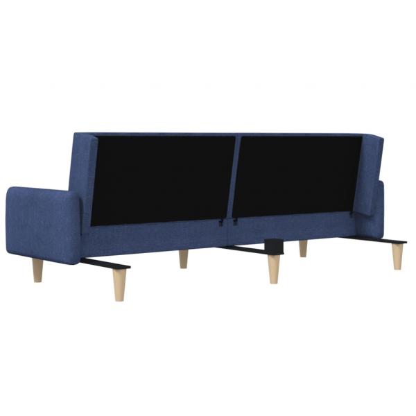 Schlafsofa 2-Sitzer Blau Stoff