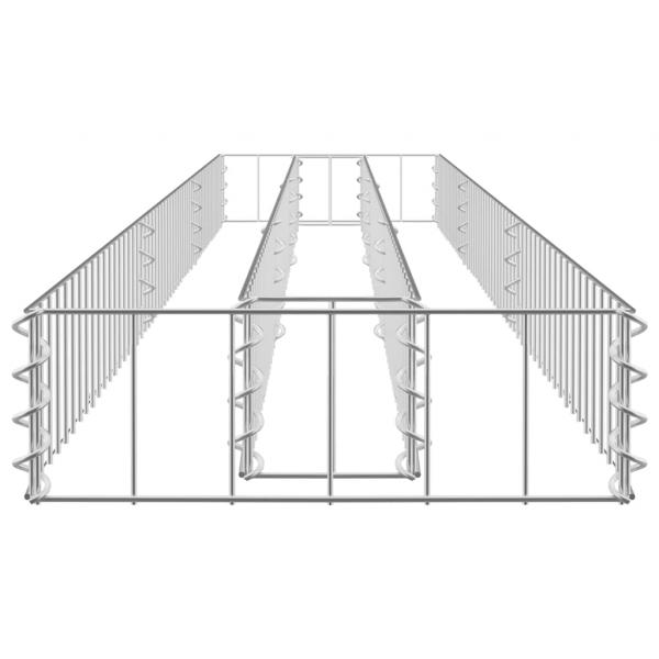 Gabionen-Hochbeet Verzinkter Stahl 270x30x10 cm