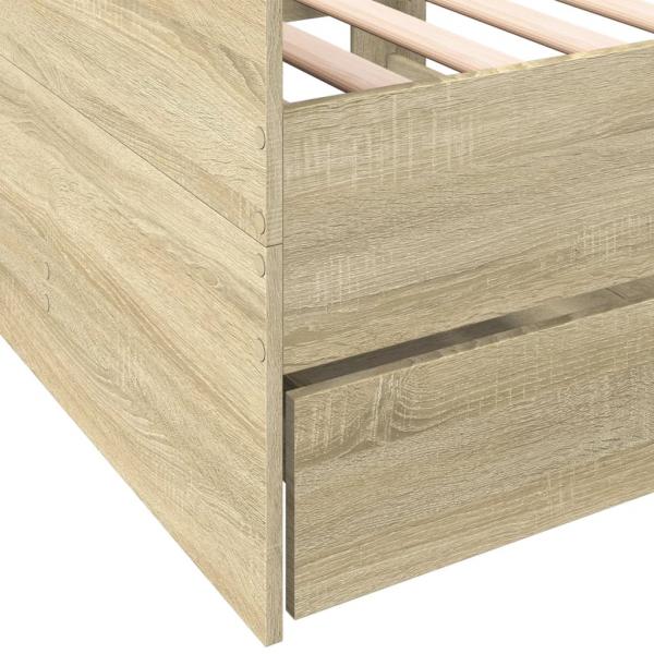 Tagesbett mit Schubladen Sonoma-Eiche 75x190 cm Holzwerkstoff