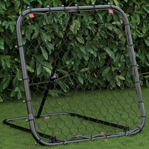 ARDEBO.de - Fußball-Rebounder Verstellbar Schwarz 84x73x60-80 cm Stahl