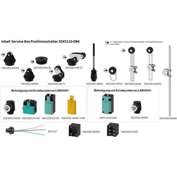 Siemens 3SX5110-0BK Positionsschalter 3SE5 Kunststoff, Service-Box, Set