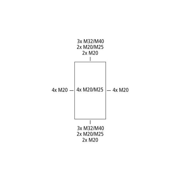 Spelsberg STV 1224-K Steckdosenkombination, 2x CEE-Steckdose, IP44, 250 x 400 x 122 mm (73142401)