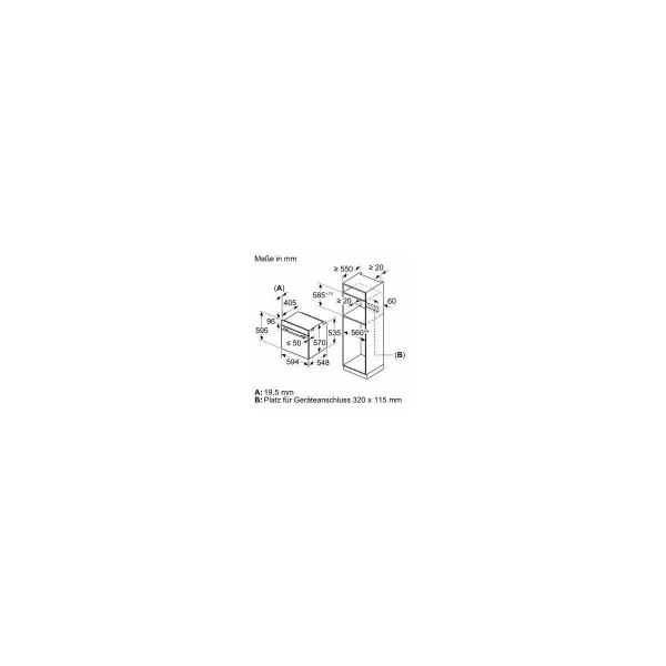 Neff BX48PIB EEK: A Backofen Set (B2CCG6AK0+T58SHF1L0) mit Induktionskochfeld, 60 cm breit, Kochfeld 80 cm breit, 71L, Pyrolytisch+Hydrolytisch, Kindersicherung, Grillfunktion, Quick start, schwarz