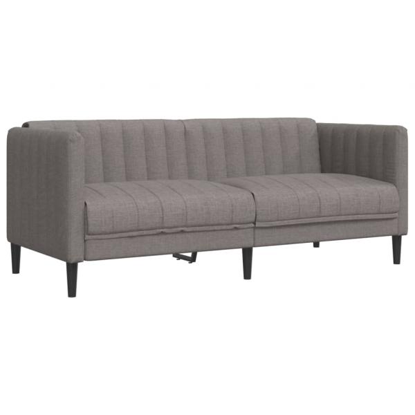 Sofa 2-Sitzer Taupe Stoff