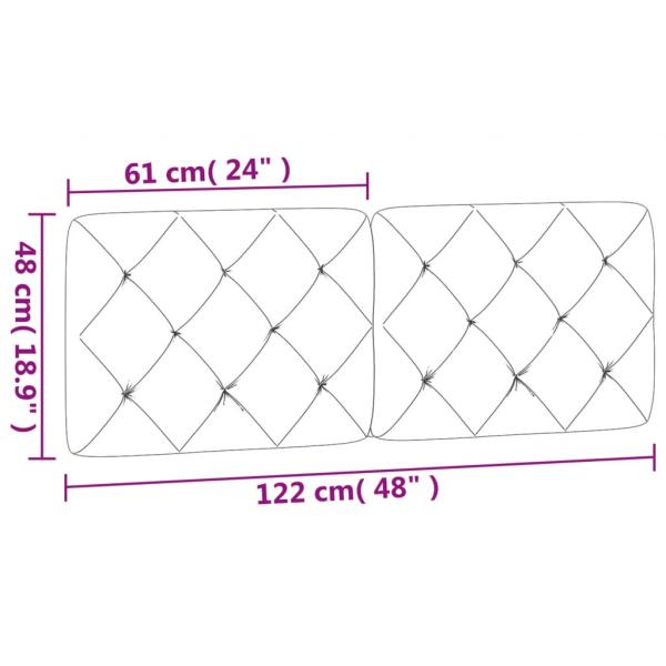 Kopfteil-Kissen Blau 120 cm Samt