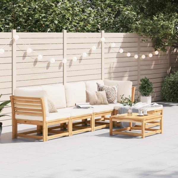 ARDEBO.de - 6-tlg. Garten-Lounge-Set mit Kissen Massivholz Akazie