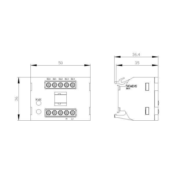 Siemens 3SU1400-1GC10-1AA0 Elektronikmodul für ID-Schlüsselschalter, schwarz, Betriebsspannung DC 24 V, Group-ID, Schraubanschluss, für Frontplattenbefestigung