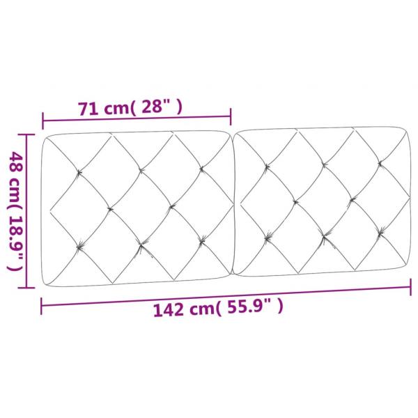 Kopfteil-Kissen Schwarz 140 cm Samt