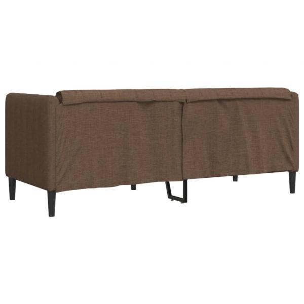 2-Sitzer Sofa Braun Kunstleder Wildleder-Optik