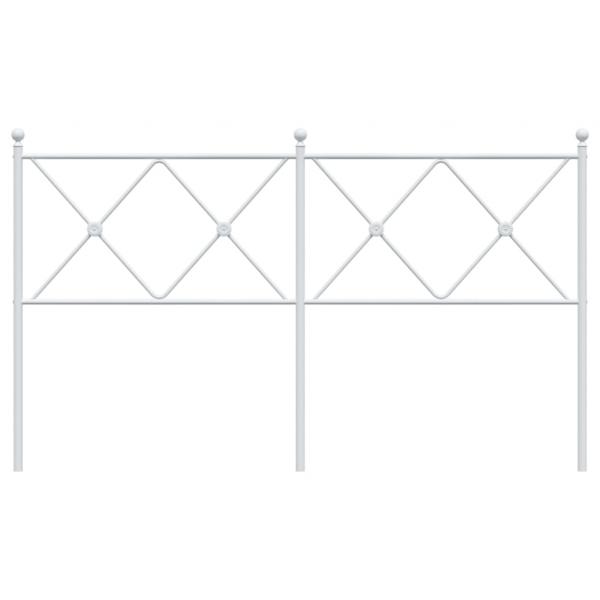 Kopfteil Metall Weiß 150 cm