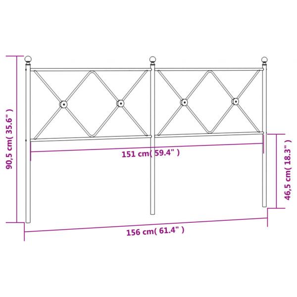 Kopfteil Metall Weiß 150 cm