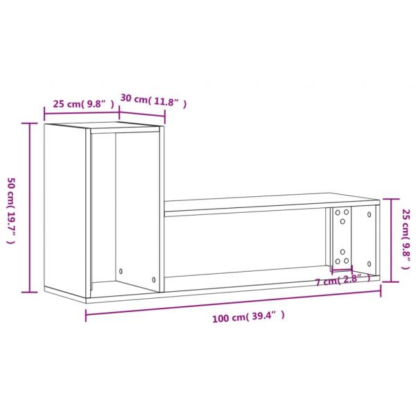 TV-Schränke 2 Stk. Sonoma-Eiche 100x30x50 cm Holzwerkstoff