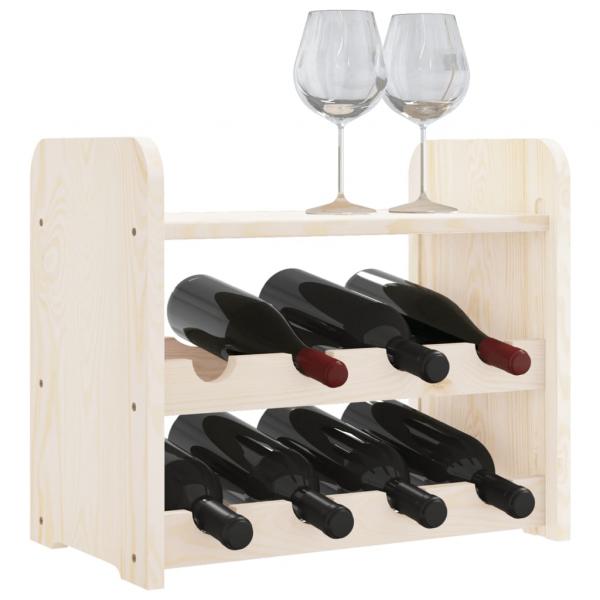 Weinregal mit Oberplatte 43x25x37 cm Massivholz Kiefer