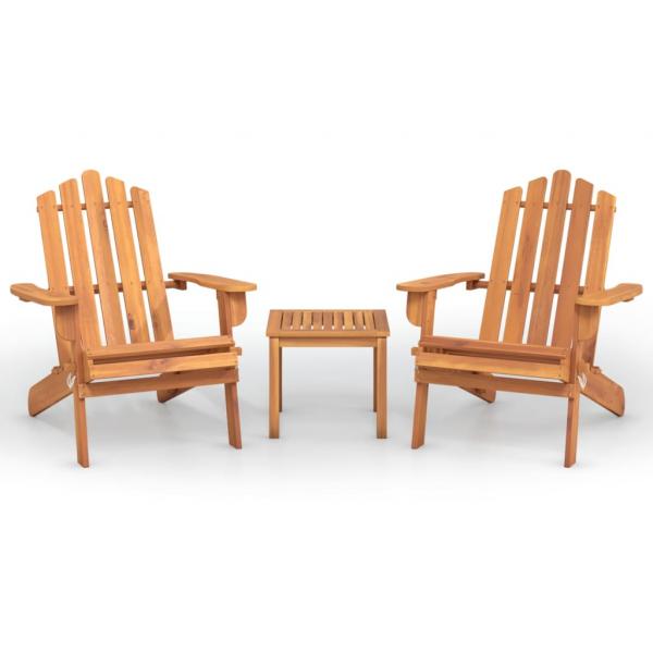 3-tlg. Garten-Lounge-Set Adirondack Massivholz Akazie