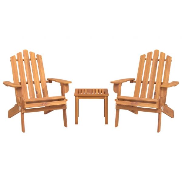 3-tlg. Garten-Lounge-Set Adirondack Massivholz Akazie