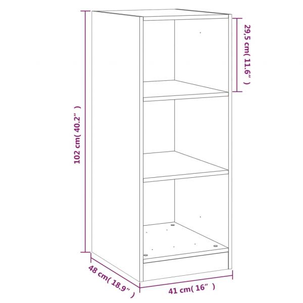 Kleiderschrank Schwarz 48x41x102 cm Holzwerkstoff