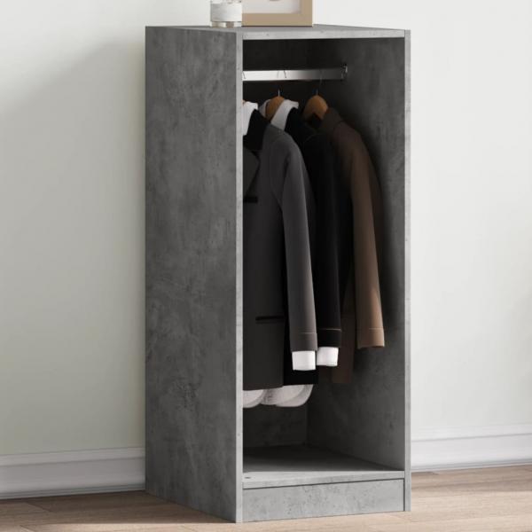 ARDEBO.de - Kleiderschrank Betongrau 48x41x102 cm Holzwerkstoff