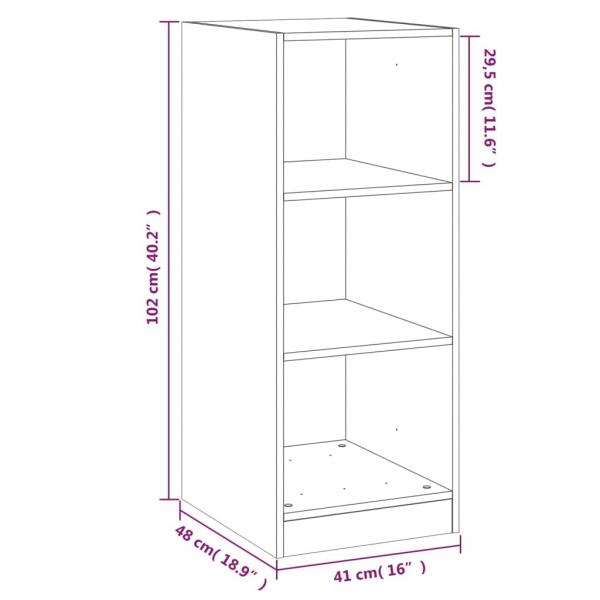 Kleiderschrank Braun Eichen-Optik 48x41x102 cm Holzwerkstoff