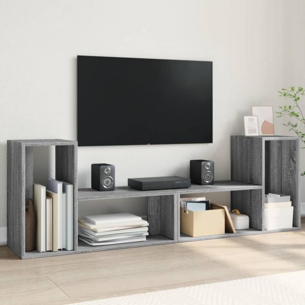 ARDEBO.de - TV-Schränke 2 Stk. Grau Sonoma 75x30x50 cm Holzwerkstoff