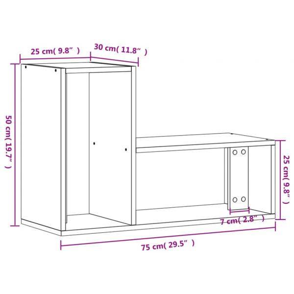 TV-Schränke 2 Stk. Schwarz 75x30x50 cm Holzwerkstoff