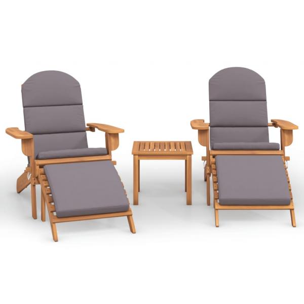 3-tlg. Garten-Lounge-Set Adirondack Massivholz Akazie