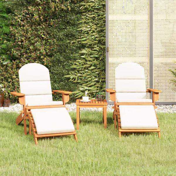 ARDEBO.de - 3-tlg. Garten-Lounge-Set Adirondack Massivholz Akazie