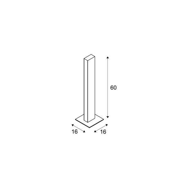 SLV H-POL 60 Outdoor Wege- und Standleuchte, einflammig, LED, 3000K, anthrazit (232165)