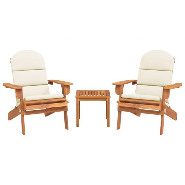 3-tlg. Garten-Lounge-Set Adirondack Massivholz Akazie