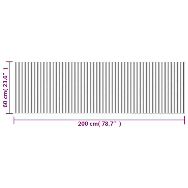 Teppich Rechteckig Braun 60x200 cm Bambus