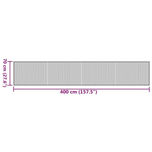 Teppich Rechteckig Grau 70x400 cm Bambus